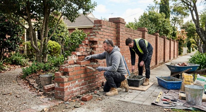 Brick Fence Repair in Santa Rosa, CA