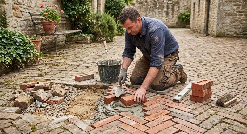 Brick Flatwork Repair in Cloverdale, CA