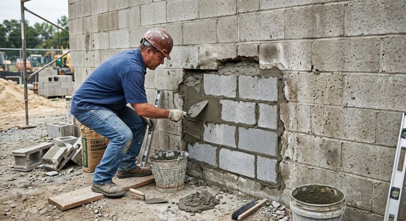 Cinder Block Repair in Santa Rosa, CA