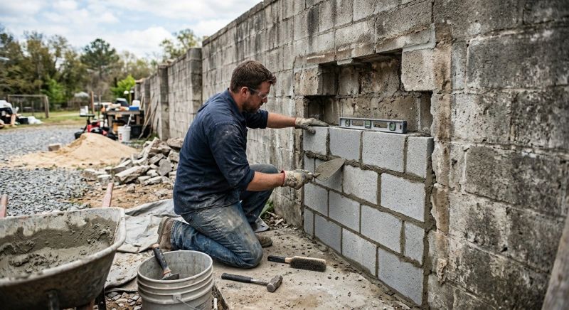 Cinder Block Repair in Santa Rosa, CA