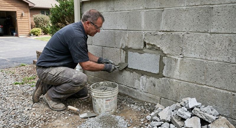 Cinder Block Wall Repair in Santa Rosa, CA