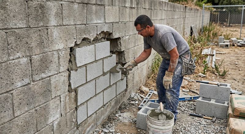 Concrete Block Repair in Petaluma, CA