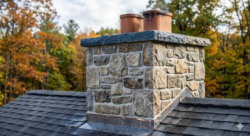 Stone Chimney Installation in Petaluma, CA