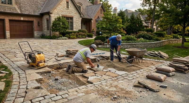 Stone Driveway Repair in Santa Rosa, CA