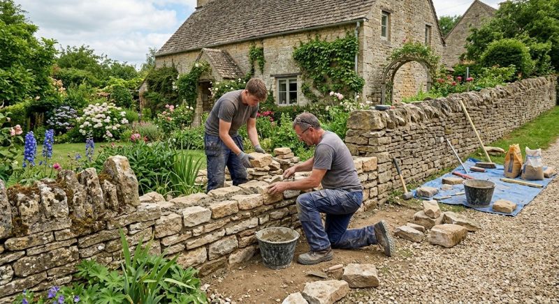 Stone Wall Repair in Sonoma County, CA